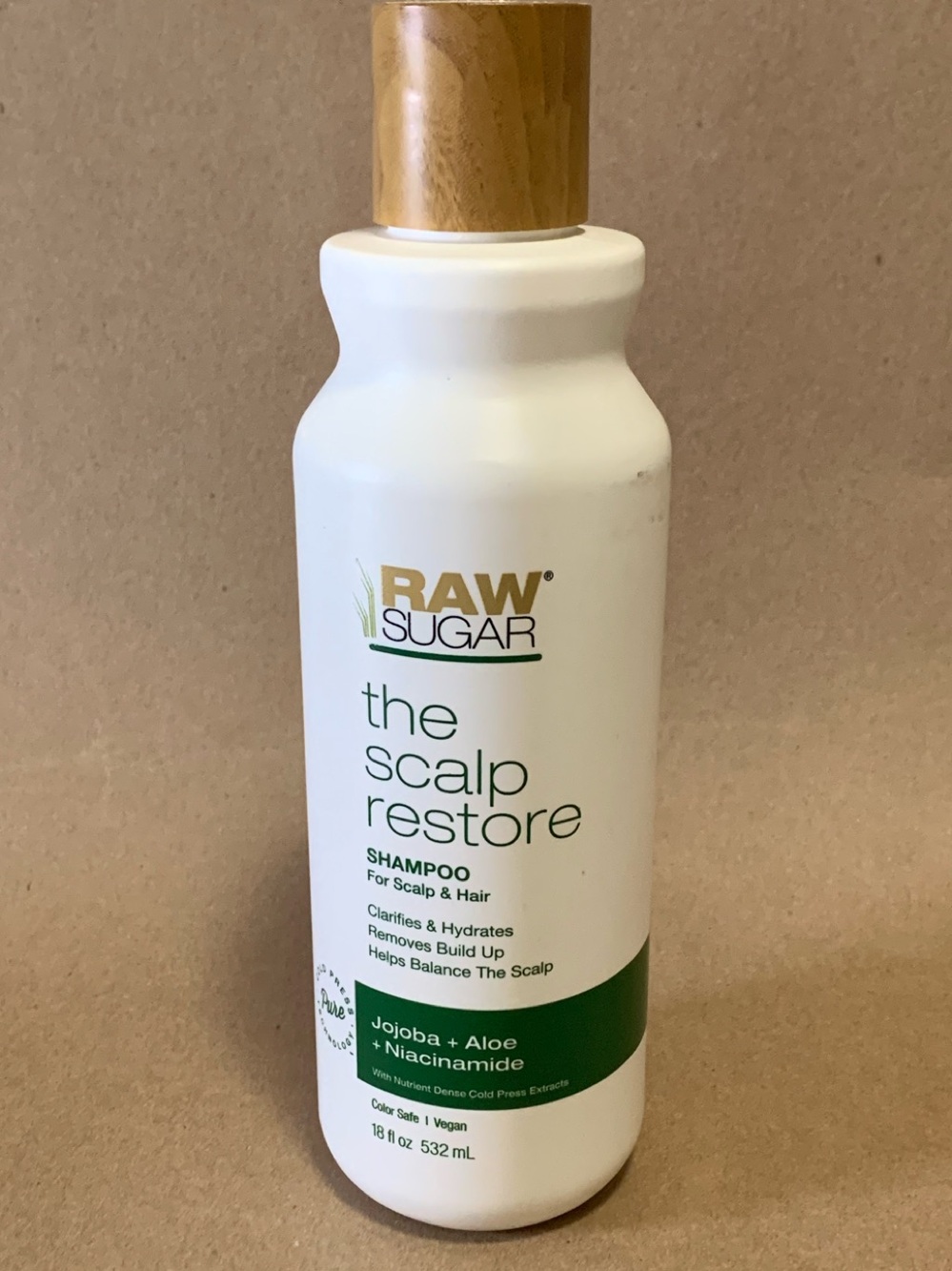 Raw Sugar the Scalp Restore shampoo Jojoba + Aloe + Niacinamide